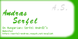 andras serfel business card